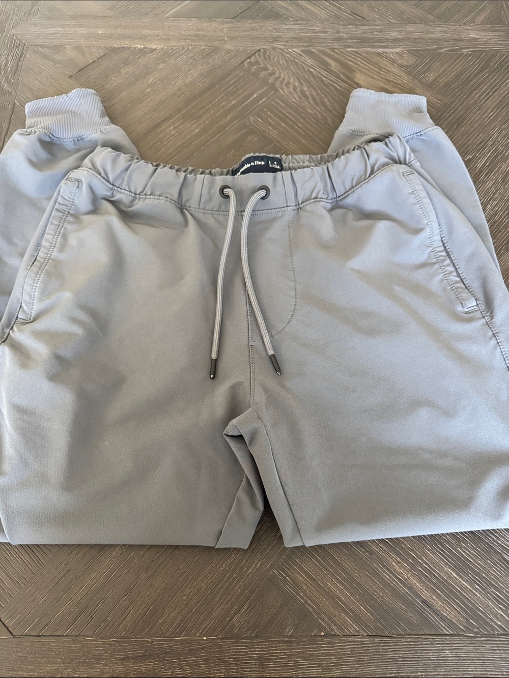 Abercrombie & Fitch Men’s Joggers Small Gray Stretch Athletic Pants - Picture 2 of 5